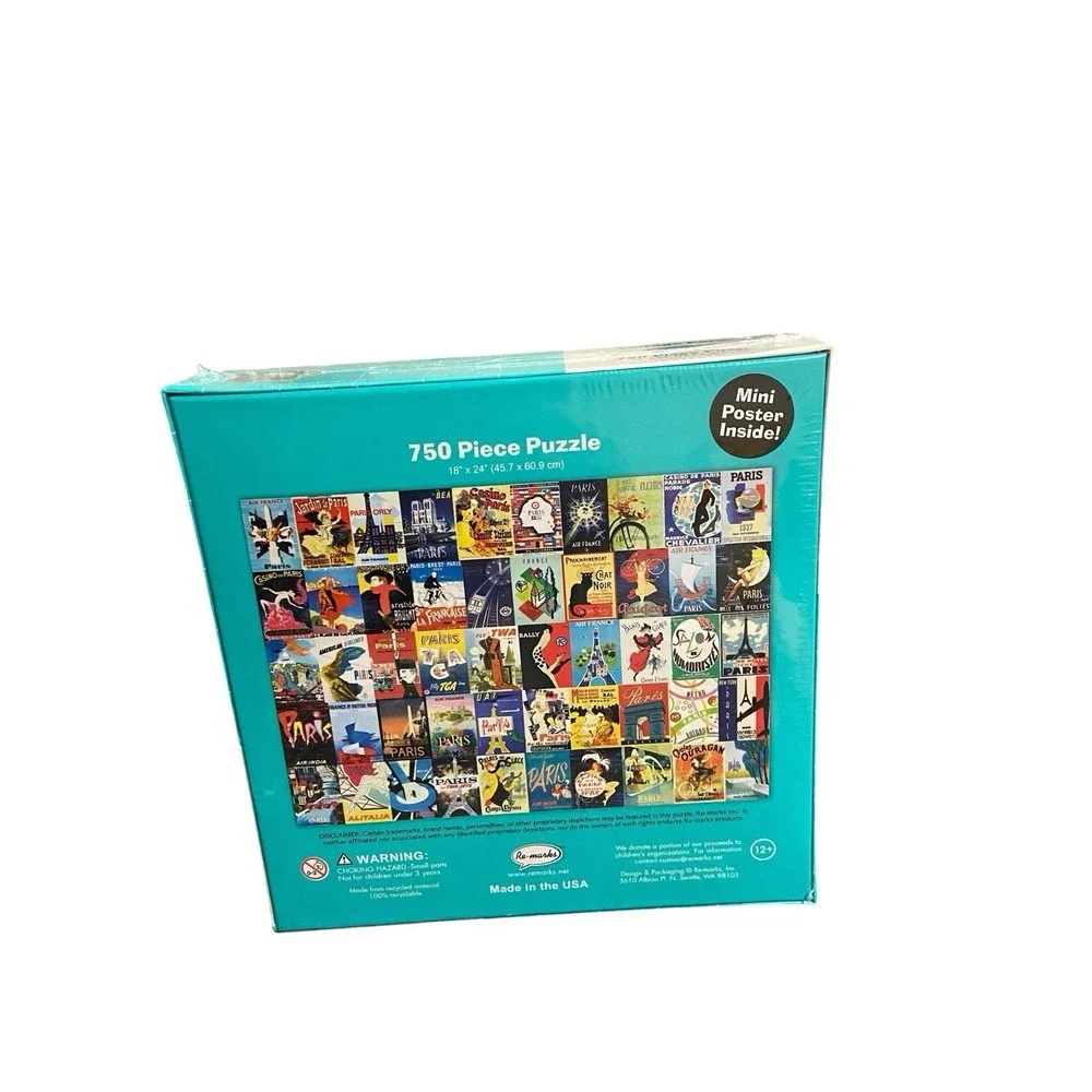 Re-marks Vintage Paris 750 Piece Jigsaw Puzzle New Sealed Made in USA